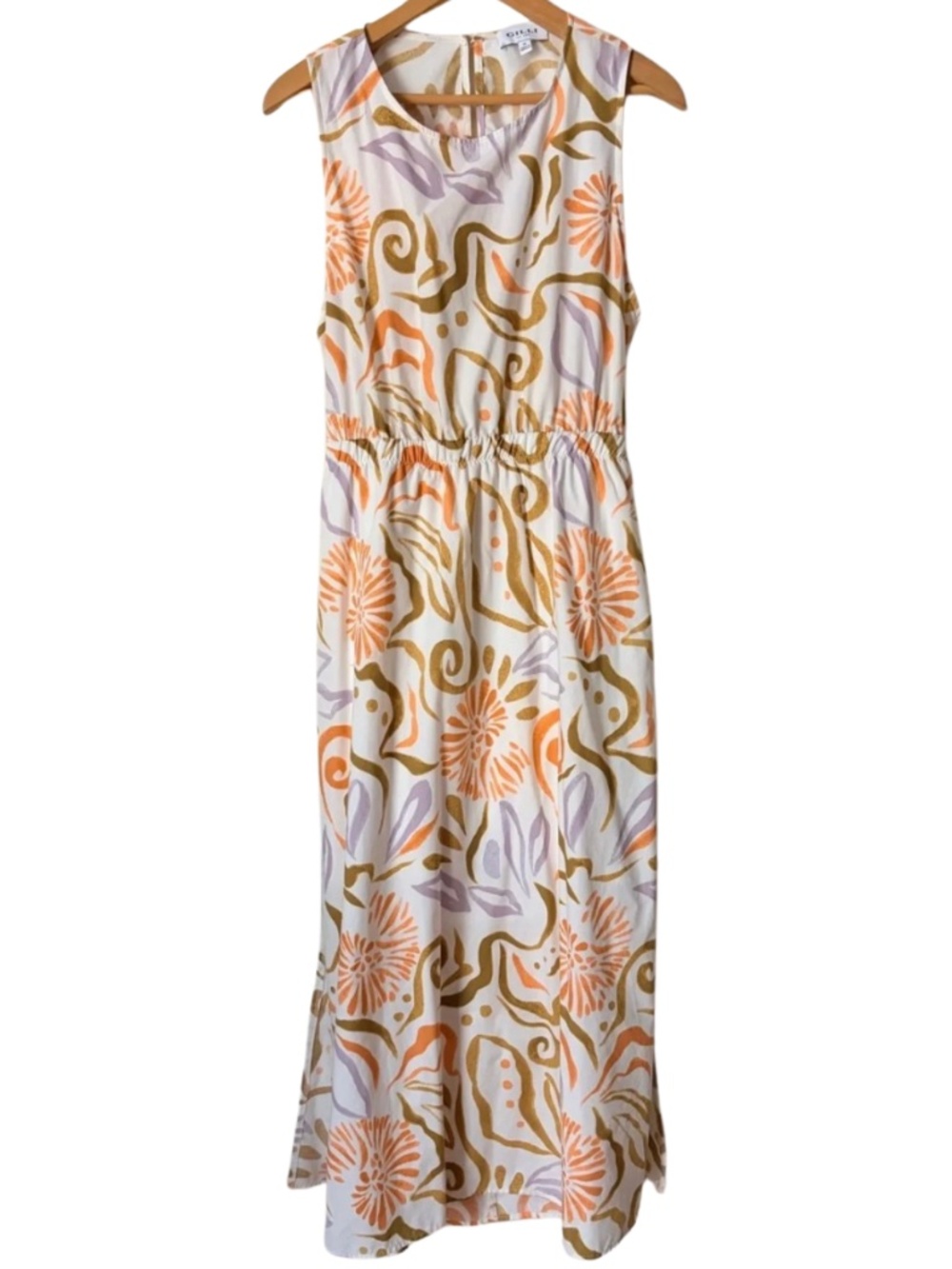 Gilli White Sleeveless Cut out back maxi dress, Floral, Size XL